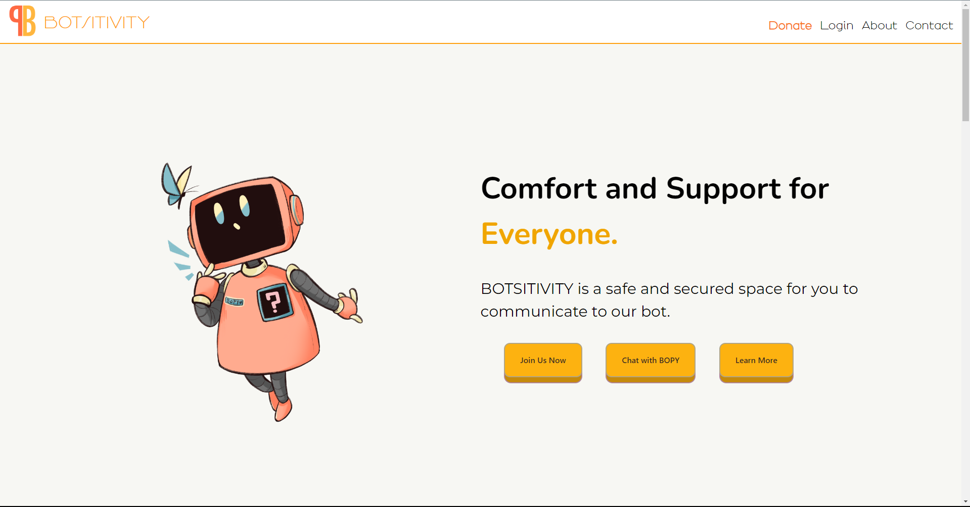 BOTISITIVTY Website Preview